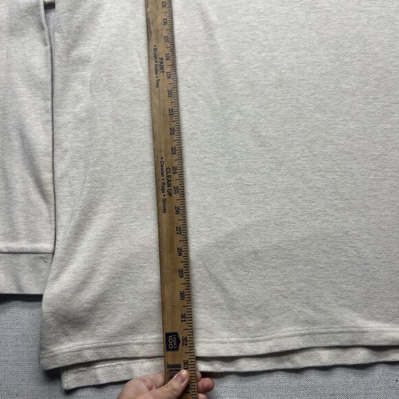 Duluth Trading Co Mens Size Large Tall Ivory Thermal Henley Shirt Heavyweight - Picture 3 of 9